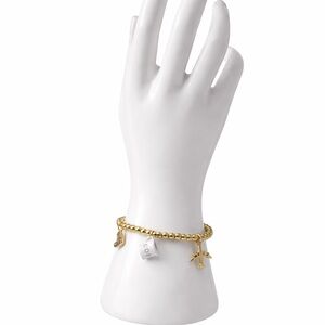 18K Gold Plated Adjustable Charm Bracelet – One Size